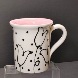 BARNES & NOBLE Café Pink Tulips Coffee & Tea Mug 16 oz. Exclusive Barnes & Noble